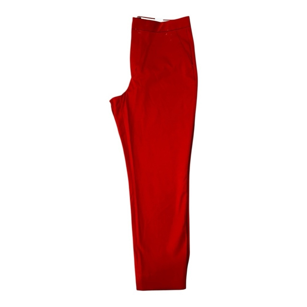 Banana Republic Slim Fit Ankle Pants 14 Red High Rise Tailored Career NWT - Picture 3 of 7